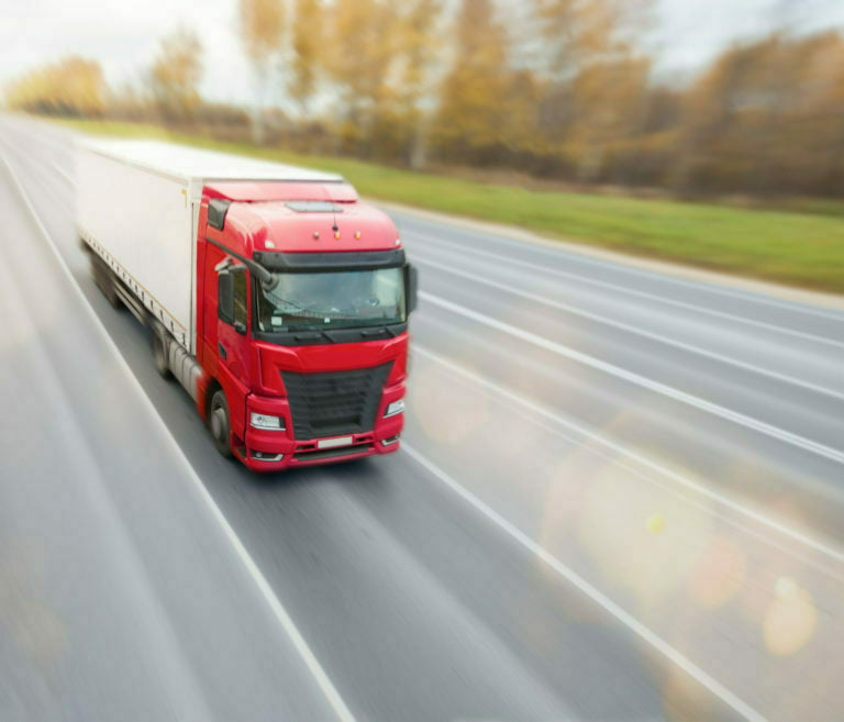 truck on a highway